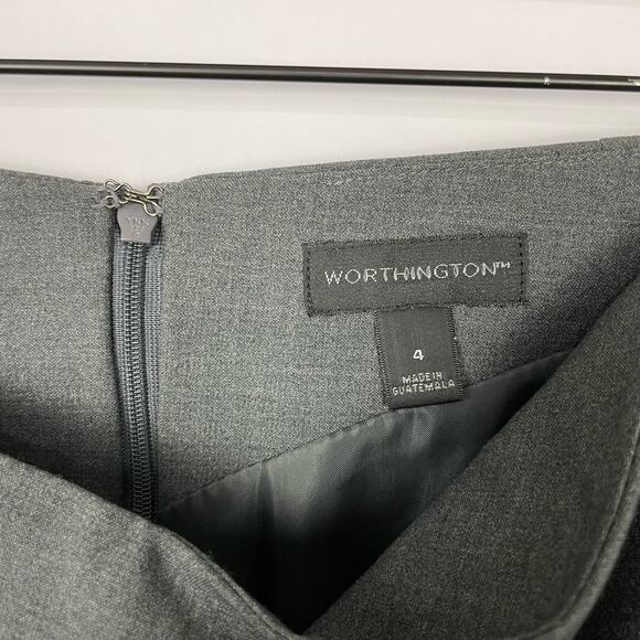 Worthington | NWT Charcoal Dark Gray Knee Length Career Pencil Skirt - Picture 5 of 7